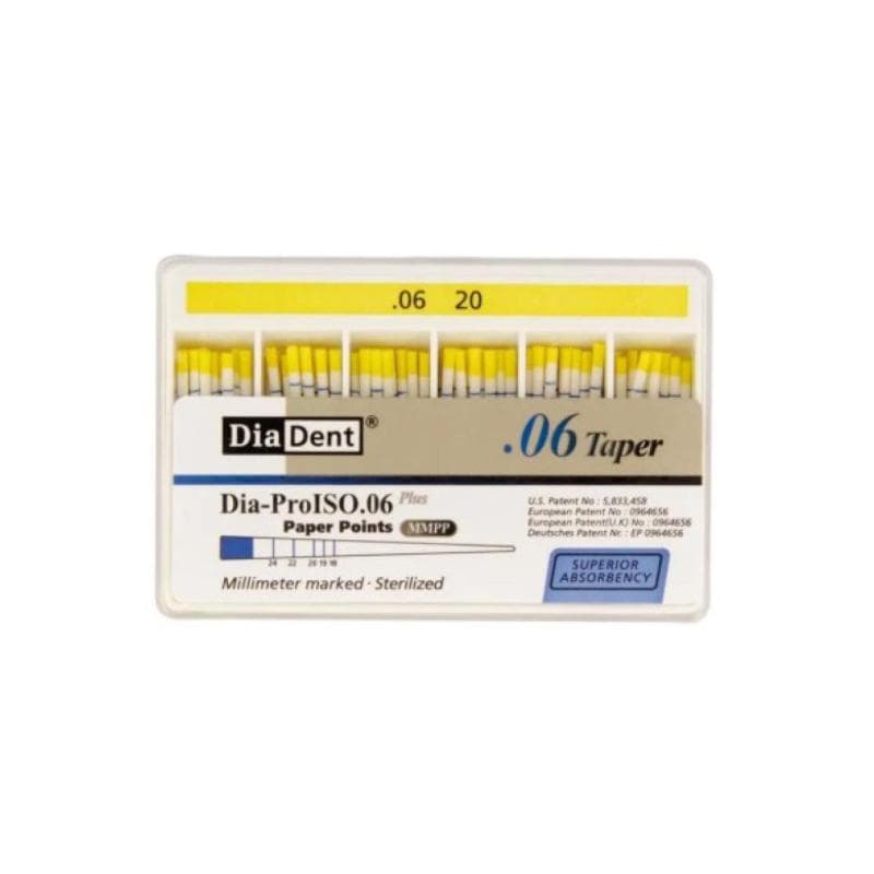 Dia Dent Dia-ProISO Paper Points 6% #20