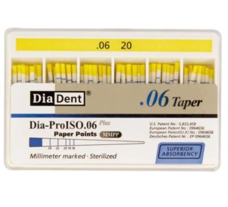 Dia Dent Dia-ProISO Paper Points 6% #20