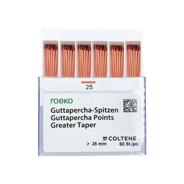 Coltene Roeko Gutta Percha Points Greater Taper 4% #25