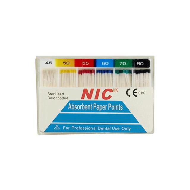 Nic Absorbent Paper Point Taper 2% #45-80