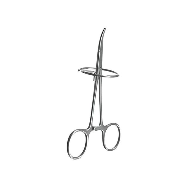 Crown And Bridge Holding Pliers With Ring Curved 13 cm