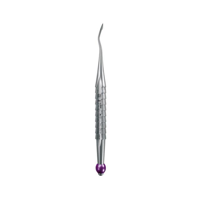 Zepf Root Elevator X Tool Syndesmotome Curved For Distal Access Purple
