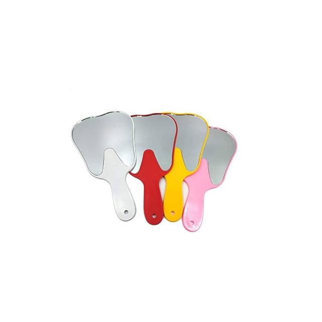 Patient Mirror Tooth Design - Assorted Colors